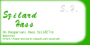 szilard hass business card